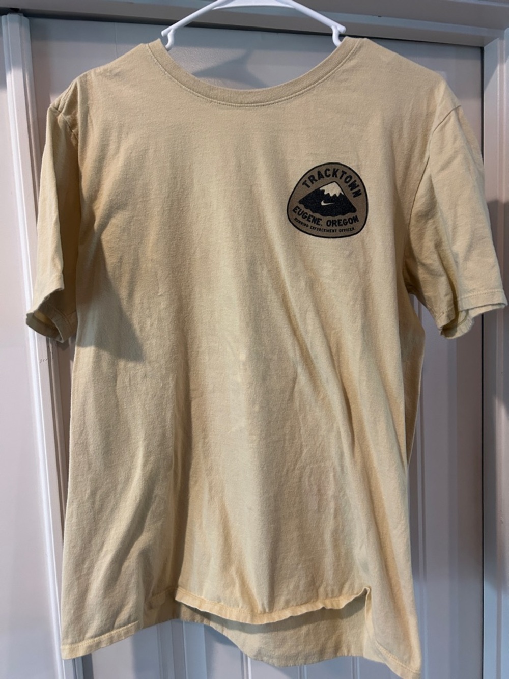 Nike Eugene Oregon Track Town Men's Yellowish Short Sleeve Tee